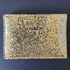 Kate Spade Gold Glitter Bug Card Holder, Story Book Lined, EUC, 2015